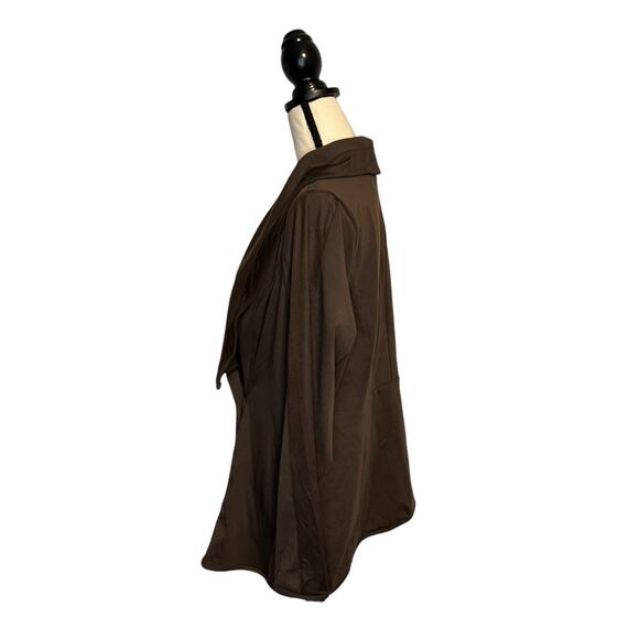 NWT Diane Gilman DG2 Brown Blazer Jacket Women's Size XL Stretch One Button - Picture 3 of 10